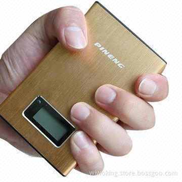 11,200mAh LED Portable Power Banks, Mobile Charger and 2 USB Ports with Metal Paint Coat Design